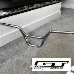 RARE Vintage GT BMX Handlebars, G. T Logo Stamp, Old School, 80s 90s Chrome VGC