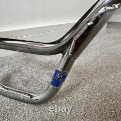RARE Vintage GT BMX Handlebars, G. T Logo Stamp, Old School, 80s 90s Chrome VGC