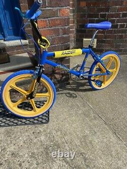 Raleigh Burner Mk2 Vintage Made In England Old School BMX Mag Tuff Blue Burner