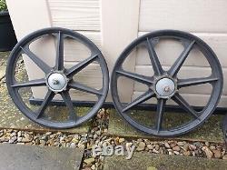 Raleigh Burner Old School Bmx Mag Wheels. Black Seven Spoke