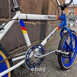 Raleigh Mk 2 Burner Team Special Old School BMX Bike with Blue Skyway Tuff Wheels