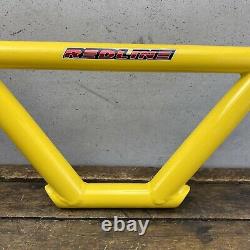 Redline Forklifter Handlebars Old School BMX Yellow Bars + Grips Lever NOS