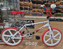 Redline Prostyler RL20 Custom Old School BMX Bike White with Skyways