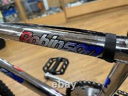 Robinson Pro XL 20.5 Toptube 1991 Custom Old School BMX Bike Chrome / Black