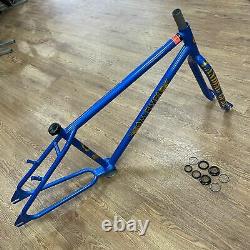 SE Bikes OM Flyer 2020 Old School BMX Wheelie Frameset 26 Inch Blue Ex Display