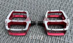 Shimano DX Pedals Old School BMX 9/16 Red OG Genuine 80's