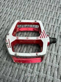 Shimano DX Pedals Old School BMX 9/16 Red OG Genuine 80's