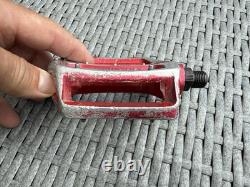 Shimano DX Pedals Old School BMX 9/16 Red OG Genuine 80's