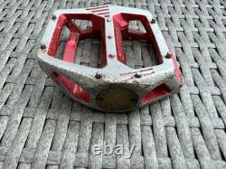 Shimano DX Pedals Old School BMX 9/16 Red OG Genuine 80's