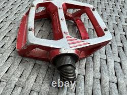 Shimano DX Pedals Old School BMX 9/16 Red OG Genuine 80's