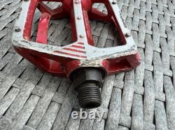 Shimano DX Pedals Old School BMX 9/16 Red OG Genuine 80's