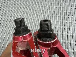 Shimano DX Pedals Old School BMX 9/16 Red OG Genuine 80's