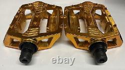 Shimano Gold Pd-mx15 9/16 Pedals Old School Bmx Gt Vintage Retro No Box