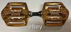 Shimano Gold Pd-mx15 9/16 Pedals Old School Bmx Gt Vintage Retro No Box