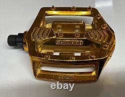 Shimano Gold Pd-mx15 9/16 Pedals Old School Bmx Gt Vintage Retro No Box