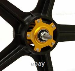 Skyway Graphite Tuff II Gold Alloy Flange Old School BMX Wheels 20 Inch Pair