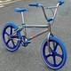 Skyway T/a 20 Inch Custom Old School Bmx Bike Chrome / Blue