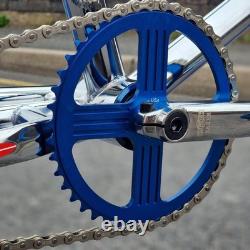 Skyway T/A 20 Inch Custom Old School BMX Bike Chrome / Blue