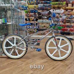 Skyway T/A 24 Custom Retro Old School Style Cruiser BMX Bike Chrome / Blue