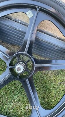 Skyway Tuff 2 Old School BMX Mag Wheels 20 Black With Tyres Tubes Very Good Set