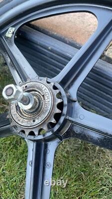 Skyway Tuff 2 Old School BMX Mag Wheels 20 Black With Tyres Tubes Very Good Set