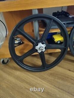 Skyway Tuff II Coaster Alloy Hubs Pair Black Vintage Old School BMX