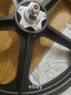 Skyway Tuff II Coaster Alloy Hubs Pair Black Vintage Old School BMX