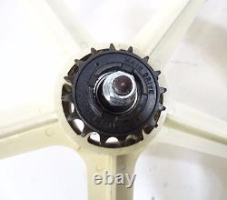 Skyway Tuff Wheels II Old School BMX Bike Wheel Set Off White Used Marked GC