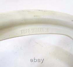 Skyway Tuff Wheels II Old School BMX Bike Wheel Set Off White Used Marked GC