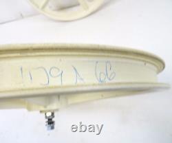 Skyway Tuff Wheels II Old School BMX Bike Wheel Set Off White Used Marked GC