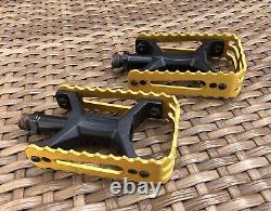 Skyway Ultralite Pedals, Old School, Vintage BMX Gold 9/16 Tuff