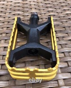 Skyway Ultralite Pedals, Old School, Vintage BMX Gold 9/16 Tuff