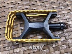 Skyway Ultralite Pedals, Old School, Vintage BMX Gold 9/16 Tuff