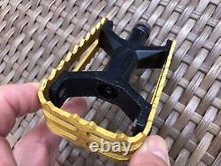 Skyway Ultralite Pedals, Old School, Vintage BMX Gold 9/16 Tuff