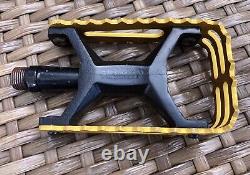 Skyway Ultralite Pedals, Old School, Vintage BMX Gold 9/16 Tuff