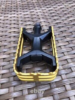 Skyway Ultralite Pedals, Old School, Vintage BMX Gold 9/16 Tuff