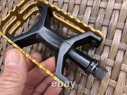 Skyway Ultralite Pedals, Old School, Vintage BMX Gold 9/16 Tuff