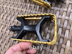 Skyway Ultralite Pedals, Old School, Vintage BMX Gold 9/16 Tuff