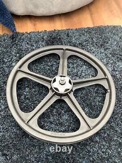Skyway tuff 2 Alloy Hubs old school BMX Original Black Wheel set