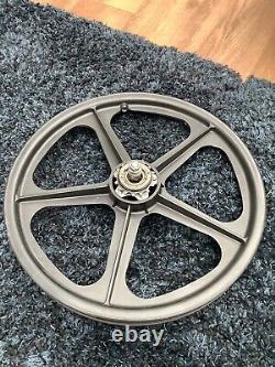 Skyway tuff 2 Alloy Hubs old school BMX Original Black Wheel set
