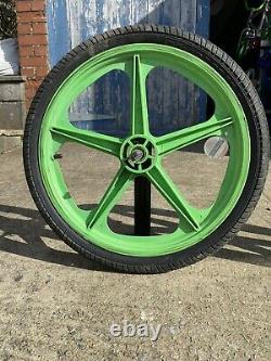 Skyway wheels Old School BMX 20 Came Off Raleigh Burner. (GREEN) With Tyres