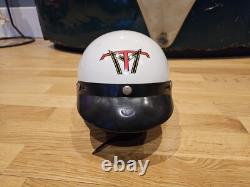 Super Cool Rare Vintage Mt Racing Casco Bmx 1980 Old School Bmx Race Helmet