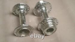 Suzue chrome front and rear hubs old school bmx #7