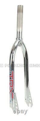 Tange TRX 1 threaded old school BMX chromoly oval fork for 20 wheel CHROME