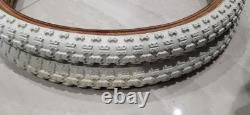 Tioga Mitsuboshi Comp III Tyres In White 20x1.75 Old School BMX