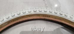 Tioga Mitsuboshi Comp III Tyres In White 20x1.75 Old School BMX
