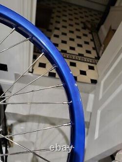 UKAI 20x1.75 blue wheel set Suntour Hi Lo hubs Old School BMX