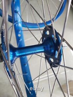 UKAI 20x1.75 blue wheel set Suntour Hi Lo hubs Old School BMX