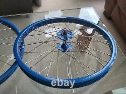 UKAI 20x1.75 blue wheel set Suntour Hi Lo hubs Old School BMX