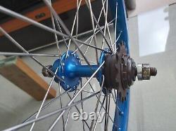 UKAI 20x1.75 blue wheel set Suntour Hi Lo hubs Old School BMX